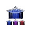 Miniatyrbilde 1 av 5: LED-dusjhode, 8 tommers firkantet temperaturkontroll, 3 fargeendringer ABS kromfinish, 12 stk LED-dusjhode for baderom-DENUOTOP