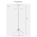 Miniatyrbillede 3 af 5: Display Stand Tøjstativ Bøjle Sammenklappeligt Tripod Steamer Stativ Tøj Stryge Hængende Stativ Tørrestativ Sort