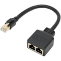Miniatyrbillede 3 af 5: RJ45 Ethernet-adapter 1 til 2 porte kabelforlænger fremragende forbindelsestransmissions splitter-adapter til hjemmekontor