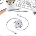 Miniatyrbilde 2 av 5: Uttrekkbar PD 60W USB C til USB C Datakabel, Hurtigladekabel for Bærbar PC