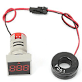 Miniatyrbilde 4 av 5: LED Indikatorlys Mini Digitalt Strømmeter LED Display Amperemeter Firkantet Signallampe (Rød)