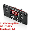 Miniatyrbillede 5 af 5: 2x30w Afspiller Decoder Board 12v Forstærker Bluetooth 5.0 Bilradio Modul Tf Usb Aux Wma Afspiller Decod