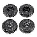 Miniatyrbild 5 av 5: 4 st Beadlock Mini Crawler Hjul och Däck Set för 1/24 RC Crawler Bil Axial SCX24 Jimny SG1801 Uppgraderingsdelar, A