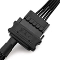 Pikkukuva 5 / 5: Ing Tuuletinadapterikaapeli, 15-nastainen Sata - 4 x 3-nastainen / 4-nastainen Pmw 12v PC-kotelotuuletinadapterikaapeli 15:een