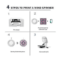 Miniatyrbild 3 av 5: 2-pack 8 Tum Sublimerings Spinner Ämnen 3D Spinners Hängande Spinners För Utomhusbruk