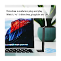 Miniatyrbilde 5 av 5: 100m USB Bluetooth Adapter USB Bluetooth 5.3 Mottaker 4dbi Antenne Bluetooth Sender For Datamaskin