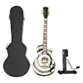 Miniatyrbillede 1 af 5: Innovativ Miniatur Guitar Model: Sort Hvid Cirkel Design til Samling & Gaver