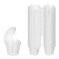Miniatyrbild 1 av 5: 100 Stycken Små Plastbehållare med Lock, 25 ml Små Såsskålar Plastskålar Geléskålar för Såser Dippar Sallader