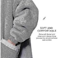Miniatyrbilde 4 av 5: Brukbar pleddgenser - Sherpa fleece hettepledd for voksne, varm og koselig pleddgenser