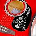 Miniatyrbild 4 av 5: Gitarr Anti-Slip Platta Droppformad Akustisk Klassisk Gitarr Plektrumskydd Anti-Rep Fjäril