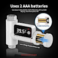 Miniatyrbillede 4 af 4: LED Digitalt Brusebadstermometer 0~100 (41~185) Baby Bade Vandtemperatur Monitor 360-graders Roterende Display Celsius/ Fahrenheit Kan Skiftes Til Børn