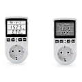 Miniatyrbild 1 av 5: AC 220V Strömförbrukningsmätare Digital Wattmätare Kwh Amp Tid Elkostnad Effektfaktor Monitor EU-kontakt