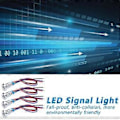 Miniatyrbillede 3 af 4: 4 Sæt LED Indikatorlys Signal 2 Farver Fælles Anode Vandtæt Metal 8mm 220V (Rød Blå)