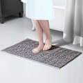 Miniatyrbillede 4 af 5: Skridsikker 50 x 80 cm Chenille bademåtte, nem at rengøre bademåtter, blødt brusebadstæppe, grå