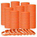 Miniatyrbilde 1 av 5: 100 stk. blanke elastiske ensfargede silikonarmbånd, stretch for menn, kvinner, tenåringer, gaver, studenter, sportsutstyr, D