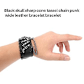Miniatyrbillede 2 af 5: Gothic PU Kæde Armbånd til Mænd