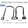 Miniatyrbillede 4 af 5: 2 stk. Sata 6g datakabel, Sata 2-i-1 forlængerledning, lp4 Ide til Sata 15p Fe med seriel A