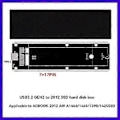 Miniatyrbild 3 av 5: För 2012 Air A1425 A1398 A1465 A1466 SSD-fodral USB3.2 GEN2 6Gbps M.2 SATA SSD-box SSD-kabinett 2 Kablar