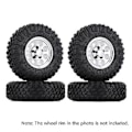 Miniatyrbild 5 av 5: 4st 85mm 1.55 Tum Gummihjul Däck För 1/10 Rc Crawler Bil Axial Jr Rc4wd D90 Tf2 Cc01 Lc70