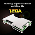 Miniatyrbild 5 av 5: 4s Kort 12.8v 120a Bms Järn Fosf Laddningsskydd