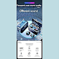 Miniatyrbild 2 av 5: S10pro Tws Tand Et Tand 5.2 Bilateral Touch Et Med 0ma Digital Display Laddningsbox