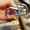 Miniatyrbild 3 av 5: 6-pack aluminium D-ring karbinhake med lås för camping, resor, fiske och vandring