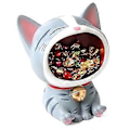 Miniatyrbillede 1 af 5: Sød Kat Statue Ornament Opbevaring, Moderne Resin Kunst Skulptur Skrivebordsopbevaring, Store Mund Katte Samlerfigurer-A