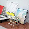 Miniatyrbilde 4 av 5: Klar Vinyl Plate Stativ Holder For Skrivebord Album Oppbevaring, Platehylle Display For Skrivebord Bilde [xc]
