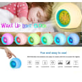 Miniatyrbild 2 av 5: Barn LED väckarklocka Wake Up Digital Clocks Sängklocka 7 färger Blinkande ljus för sovrumsdekor (blå)