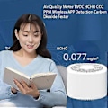 Miniatyrbilde 4 av 5: Digital CO2-måler Gassdetektor CO2-sensor Luftkvalitetsmonitor Formaldehyd TVOC Karbondioksid Trådløs App Luftanalysator