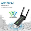 Pikkukuva 3 / 5: 1300Mbps USB WiFi -sovitin, Dual Band 2.4G 5GHz langaton dongle-signaalivastaanotin PC/kannettavalle Win 7/8/10/11, ei vaadi ohjainta