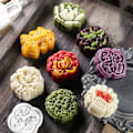 Miniatyrbillede 5 af 5: Mid-Autumn Festival Månekageform 3d Blomster Design Kage Stempel Månekageform