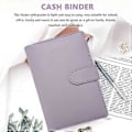 Miniatyrbillede 2 af 4: A6 PU Læder Budget Binder, med 8 A6 Binder Lommer, 12, 6 Ring Binder Budget Kuvert System, Med Etiket Klistermærker D