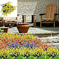 Miniatyrbild 2 av 5: Konstgjorda Falska Blommor, 4 Buntar Utomhus UV-Beständiga Gröna Buskar Växter