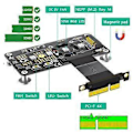 Pikkukuva 4 / 5: Riser-kortti M.2 M-Key NVME SSD PCIe X4 -jatkokaapeli jäähdytystuulettimella RGB LED magneettisella alustalla 2230-2280 NVME SSD B:lle