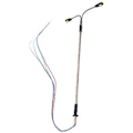 Miniatyrbillede 4 af 5: 2led 1:100 Skala Gadelampe Landskab Mini Lygtepæl Til Sandbord Model Lygtepæl Til Togbane