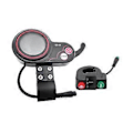 Miniatyrbilde 1 av 3: Qs-s4 72v Tommelgass LCD Display Meter+bryterknapp Kun For Zero 11x Elektrisk Sparkesykkel 6pin Di