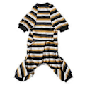 Miniatyrbild 2 av 5: Hundpyjamas 4-bent Mjuk Stretchig Varm Förhindrar Slickande Randig Valp Jumpsuit Sovkläder för Kallt Väder XL