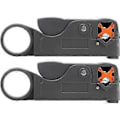 Miniatyrbillede 1 af 5: Wire Stripper, dobbelt klinge design Coax Koaksial Kabel Afisoleringsværktøj Sæt Kit (2 stk, Grå)