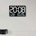 Miniatyrbilde 4 av 5: Elektronisk Veggklokke Temperatur Dato Display Bordklokke Veggmontert Digital LED Vekkerklokke for Hjem A