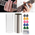 Miniatyrbild 2 av 5: 1 Glas Slide, 1 Stål Slide och 1 Guldgitarr Slide, 10 st Gitarrplektrum