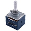 Miniatyrbillede 2 af 5: 1 stk. Rh2702 Ance Step Dual- Rotentiometer 6 ben Alps Rk27 Fl Akse 25mm(a50kx2)