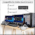 Miniatyrbilde 2 av 3: Kompatibel med Oculus Quest 2, Hurtiglading & PC Dataoverføring USB C 3.2 Gen1 Kabel for VR Headset