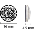Miniatyrbild 3 av 5: Glaspärlor 100 st Glas Cabochons Blandad Färg Färgglada Runda Dekorativa Granuler Tryckta Glaspärlor För Hantverk