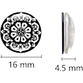 Miniatyrbilde 3 av 5: Glass Gems 100 stk Glass Cabochons Blandet Farge Fargerike Runde Dekorative Granuler Trykte Glass Gems For Håndverk