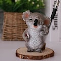 Pikkukuva 4 / 5: Koala Figuriinit Eläin Pystyt Resin Lasiteline Kynä Aurinkolasiteline Säiliö Työpöydälle Kotiin