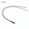 Pikkukuva 1 / 4: 10 kpl 12 V 5 mm LED-valodiodi johdotettu monivärinen LED-valokaapeli 20 cm 0,06 W (#1)
