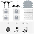 Miniatyrbilde 2 av 5: For S8 S8+ S8 Pro Ultra G20 Støvsuger Reservedeler Sidebørster Filtre Moppeputer Støvposer