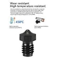 Miniatyrbillede 2 af 5: 3D Printer Dyser DLC Hærdet Stål Dyser Ekstruder 0.4mm DLC Belagt Dyse Til E3DV6 Hotend 3D Printer Tilbehør