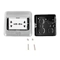Miniatyrbilde 1 av 5: Gulvuttak 6 Hull Innebygd Demping Aluminium Legering Jordet Elektrisk Uttak 13A AC 250V